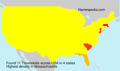 Surname Tsivelekidis in USA Surname Tsivelekidis in USA