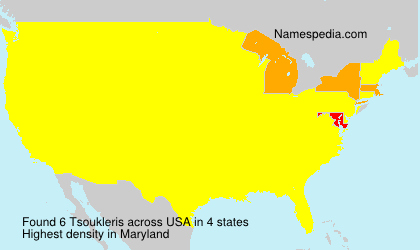 Surname Tsoukleris in USA Surname Tsoukleris in USA