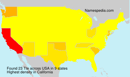 Surname Tte in USA