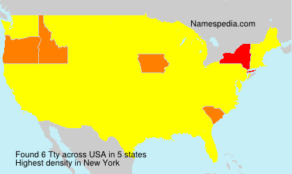 Surname Tty in USA