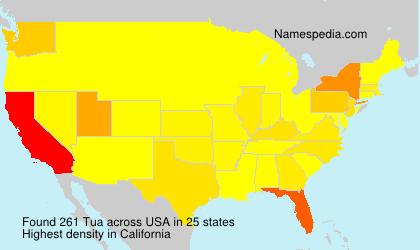 Surname Tua in USA Surname Tua in USA