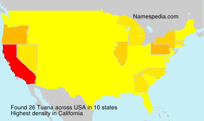 Surname Tuana in USA Surname Tuana in USA