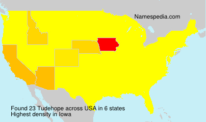 Surname Tudehope in USA Surname Tudehope in USA