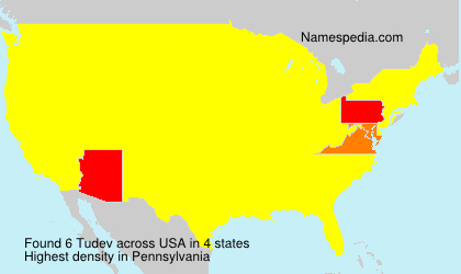 Surname Tudev in USA Surname Tudev in USA