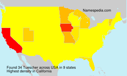 Surname Tuescher in USA Surname Tuescher in USA