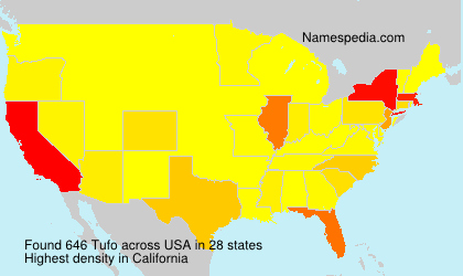 Surname Tufo in USA Surname Tufo in USA