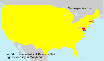 Surname Tuisk in USA