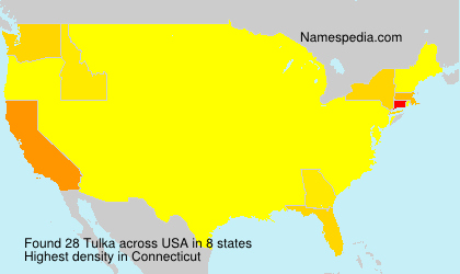 Surname Tulka in USA