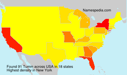 Surname Tumm in USA Surname Tumm in USA
