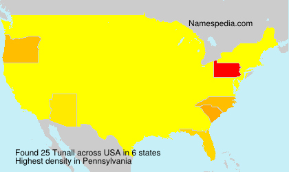 Surname Tunall in USA Surname Tunall in USA