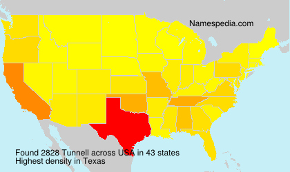 Surname Tunnell in USA Surname Tunnell in USA