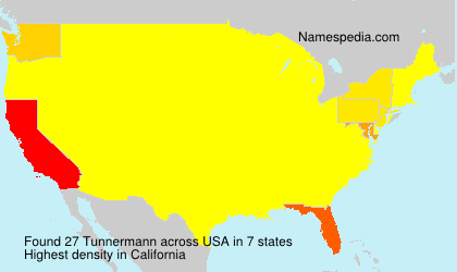 Surname Tunnermann in USA Surname Tunnermann in USA