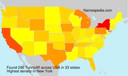 Surname Tunnicliff in USA Surname Tunnicliff in USA