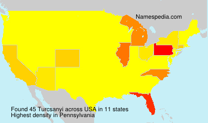Surname Turcsanyi in USA Surname Turcsanyi in USA