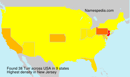Surname Turr in USA