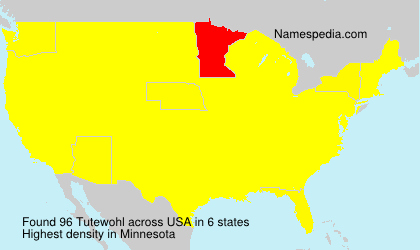 Surname Tutewohl in USA Surname Tutewohl in USA