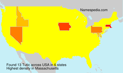 Surname Tutic in USA Surname Tutic in USA
