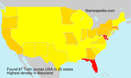 Surname Tutin in USA Surname Tutin in USA