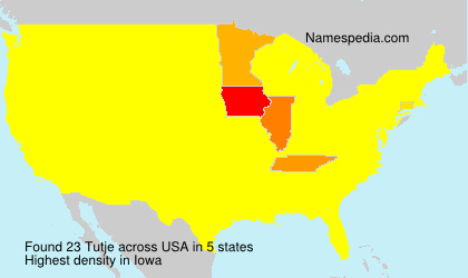 Surname Tutje in USA Surname Tutje in USA