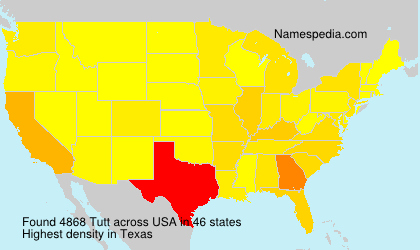 Surname Tutt in USA Surname Tutt in USA