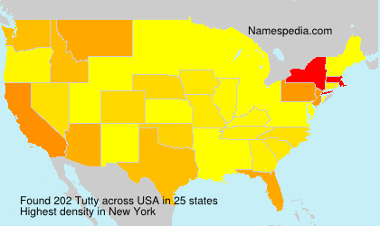 Surname Tutty in USA Surname Tutty in USA