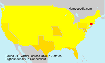Surname Tvardzik in USA Surname Tvardzik in USA