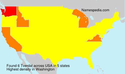 Surname Tverdal in USA Surname Tverdal in USA