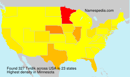 Surname Tvrdik in USA Surname Tvrdik in USA