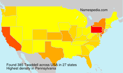 Surname Twaddell in USA Surname Twaddell in USA