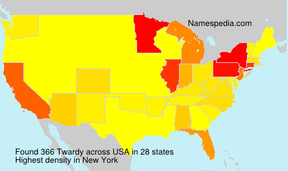 Surname Twardy in USA Surname Twardy in USA