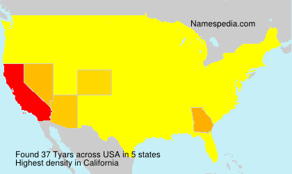 Surname Tyars in USA Surname Tyars in USA