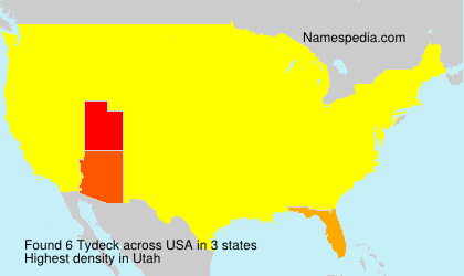 Surname Tydeck in USA Surname Tydeck in USA
