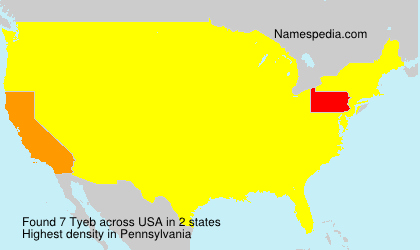 Surname Tyeb in USA Surname Tyeb in USA