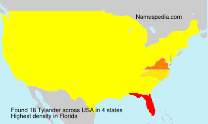 Surname Tylander in USA Surname Tylander in USA