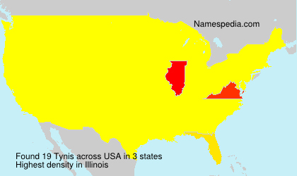 Surname Tynis in USA Surname Tynis in USA