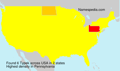 Surname Typek in USA Surname Typek in USA