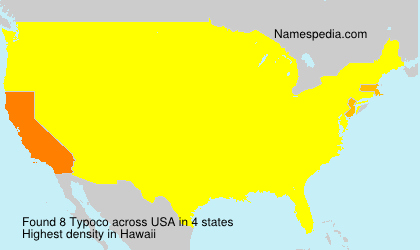 Surname Typoco in USA Surname Typoco in USA