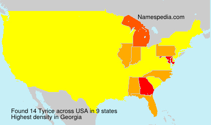 Surname Tyrice in USA