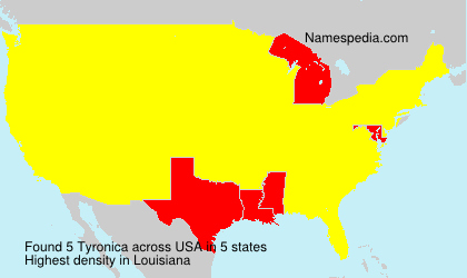 Surname Tyronica in USA Surname Tyronica in USA