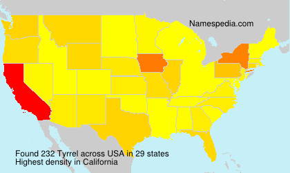Surname Tyrrel in USA Surname Tyrrel in USA