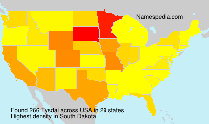Surname Tysdal in USA Surname Tysdal in USA