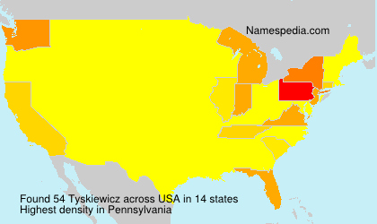 Surname Tyskiewicz in USA Surname Tyskiewicz in USA