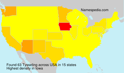 Surname Tysseling in USA Surname Tysseling in USA