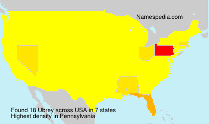 Surname Ubrey in USA Surname Ubrey in USA
