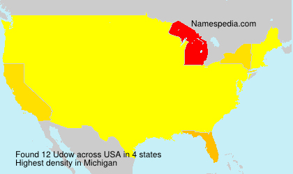 Surname Udow in USA Surname Udow in USA