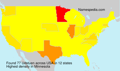 Surname Udstuen in USA Surname Udstuen in USA