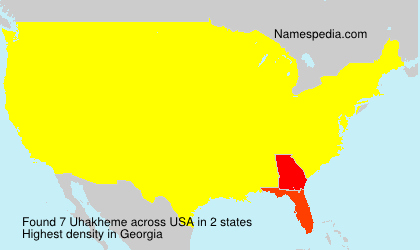 Surname Uhakheme in USA