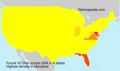 Surname Uhar in USA