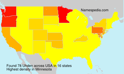 Surname Uhden in USA