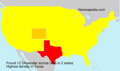 Surname Uhlaender in USA
